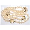 Image 3 : Chanel Gold-tone Metal Faux White Pearl Extra Long Necklace