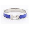 Image 1 : Hermes Blue Metal Clic Clac Bangle Bracelet PHW