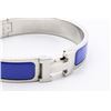 Image 3 : Hermes Blue Metal Clic Clac Bangle Bracelet PHW