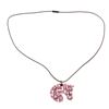 Image 1 : Hermes Pink White Tatersale Horse PM Necklace