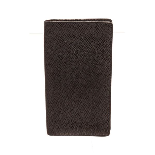 Louis Vuitton Black Leather Long Card Wallet