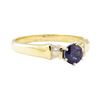 Image 1 : 0.98 ctw Blue Sapphire and Diamond Ring - 14KT Yellow Gold