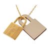 Image 2 : Hermes Gold-tone OKelly Pendant Necklace