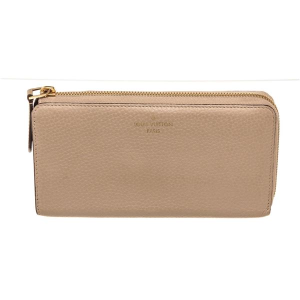 Louis Vuitton Beige Taurillon Leather Porte Cornet Wallet