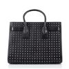 Image 2 : Saint Laurent Black Studded Leather Sac de Jour Small Bag