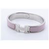 Image 1 : Hermes Pink Metal Clic Clac Bangle Bracelet