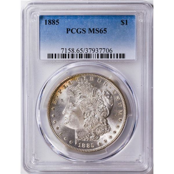 1885 $1 American Silver Eagle Dollar Coin PCGS MS65