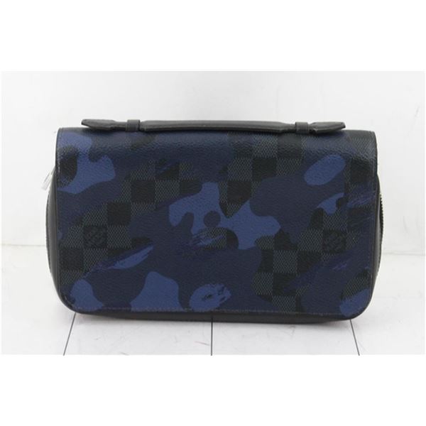 Louis Vuitton Blue Camo Damier Cobalt Canvas Leather Zippy XL Wallet