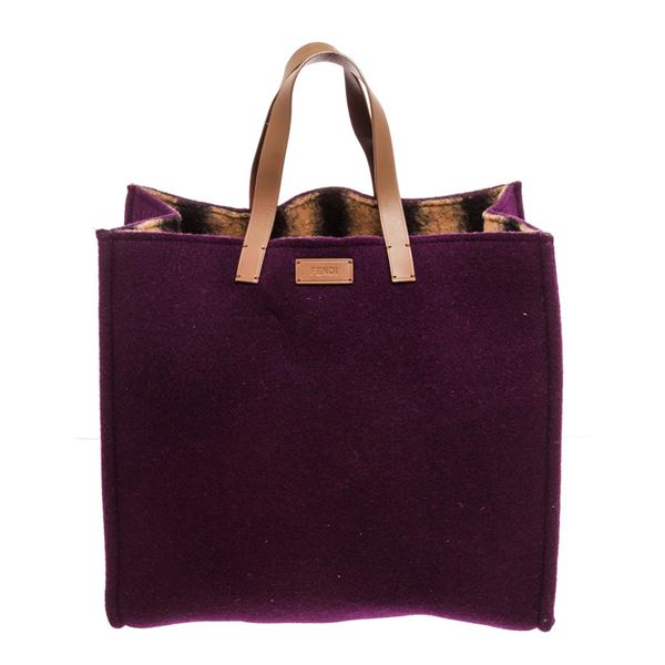 Fendi Purple Tote Bag