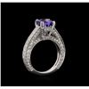 Image 4 : 14KT White Gold 1.98 ctw Tanzanite and Diamond Ring