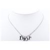 Image 1 : Christian Dior Silver-tone Logo Necklace