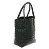 Image 3 : Bottega Veneta Green Leather Intrecciato Weave Open Tote Bag