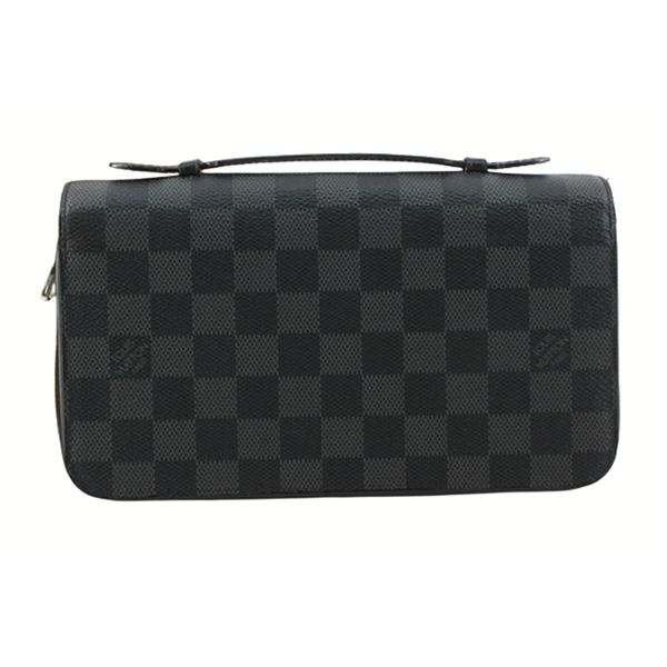 Louis Vuitton Black Damier Graphite Canvas Leather Zippy XL Wallet