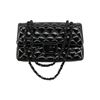 Image 1 : Chanel Black Quilted Patent Leather So Black Medium Flap Shoulder Bag
