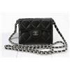 Image 1 : Chanel Classic Black Quilted Leather CC Mini Crossbody Bag