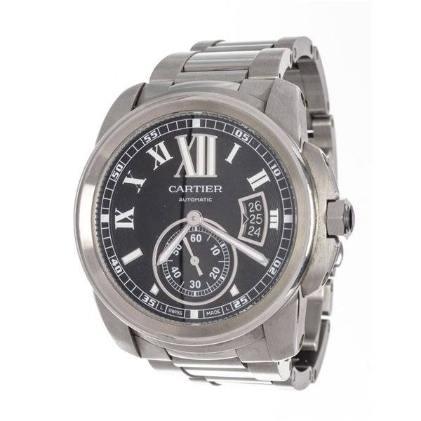 Cartier Black Face Calibre De Cartie Watch