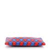 Image 3 : Celine Zip Pouch Houndstooth Fabric Blue, Multicolor, Red