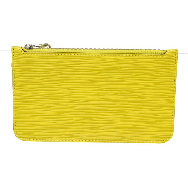 Louis Vuitton Green Epi Leather Neverfull Pouch PM Clutch Bag