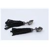 Image 4 : Chanel Black Tassels CC Crystal Earrings