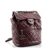 Image 1 : Chanel Red Quilted Glazed Calfskin Leather Mountain Small Backpack