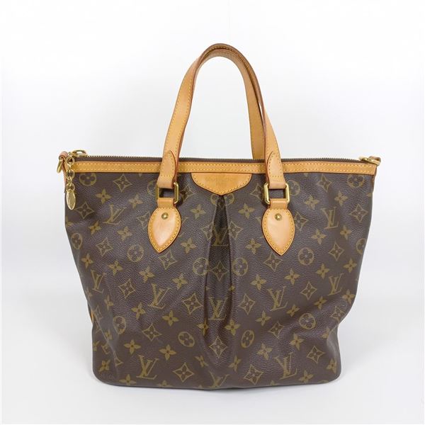 Louis Vuitton Brown Monogram Canvas Leather Palermo PM Shoulder Bag