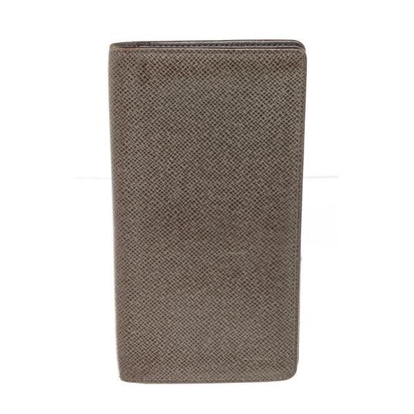 Louis Vuitton Grey Taiga Leather Brazza Wallet