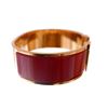Image 3 : Hermes Red Metal Clic Clac Wide Bangle Bracelet