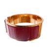 Image 4 : Hermes Red Metal Clic Clac Wide Bangle Bracelet