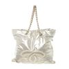 Image 1 : Chanel Silver Nylon Fur Bon Bon Tote Bag