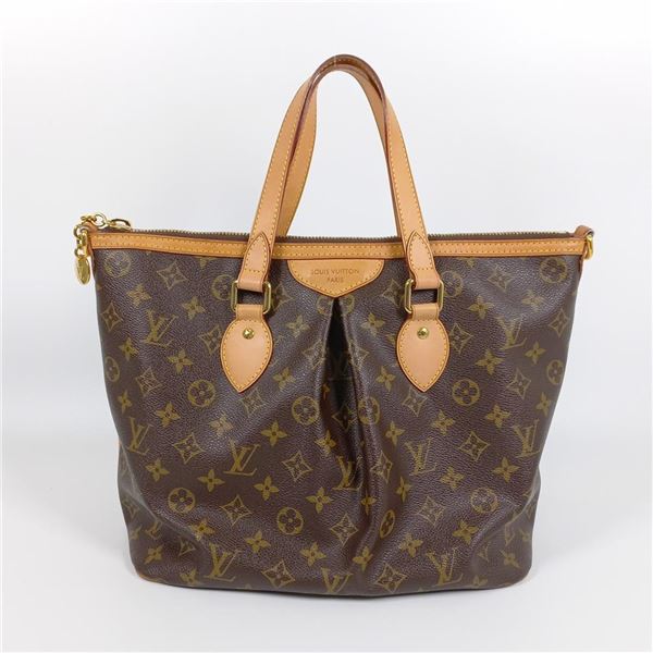 Louis Vuitton Brown Monogram Canvas Leather Palermo PM Shoulder Bag