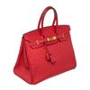 Image 2 : Hermes Red Leather Ostrich GHW Birkin 35cm Satchel Bag