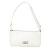 Image 1 : Salvatore Ferragamo White Leather Gancini Pochette Shoulder Bag