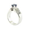 Image 4 : 2.17 ctw Oval Brilliant Blue Sapphire And Diamond Ring - 14KT White Gold