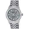 Image 2 : Rolex Mens Stainless Steel Meteorite 3 ctw Diamond Datejust 36MM Wristwatch