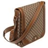 Image 2 : Gucci Brown Canvas Leather Snap Flap Messenger Bag