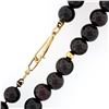 Image 4 : 14k Gold Vintage 8.2mm Red Garnet & 3.9mm Gold Bead Strand 19" Necklace
