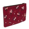 Image 3 : Coach Burgundy Canvas Printed Dinosaur Clutch