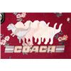 Image 5 : Coach Burgundy Canvas Printed Dinosaur Clutch