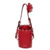 Image 2 : Miu Miu Red Vitello Soft Leather Grommet Top Handle Bucket Bag