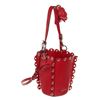 Image 4 : Miu Miu Red Vitello Soft Leather Grommet Top Handle Bucket Bag