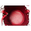 Image 8 : Miu Miu Red Vitello Soft Leather Grommet Top Handle Bucket Bag