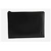 Image 1 : Yves Saint Laurent Black Calfskin Leather YSL Logo Clutch