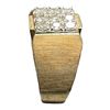 Image 1 : 14 KARAT YELLOW GOLD TWO TONE DIAMOND RING CLUSTER