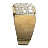 14 KARAT YELLOW GOLD TWO TONE DIAMOND RING CLUSTER