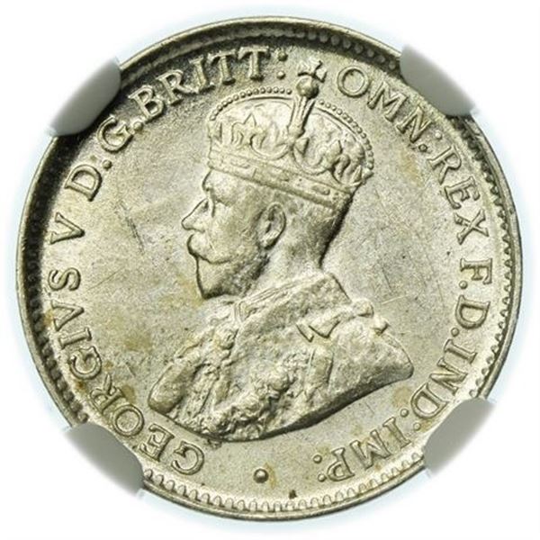 Australia 1921M Three Pence NGC MS-61