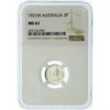 Image 2 : Australia 1921M Three Pence NGC MS-61