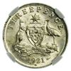 Image 3 : Australia 1921M Three Pence NGC MS-61