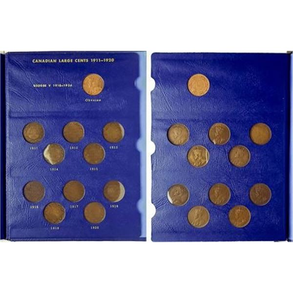 Canada High Grade Partial Large Cent Album