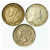 Image 1 : Canada Lot of 3 Five Cents 1899, 1902, & 1918