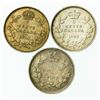 Image 2 : Canada Lot of 3 Five Cents 1899, 1902, & 1918